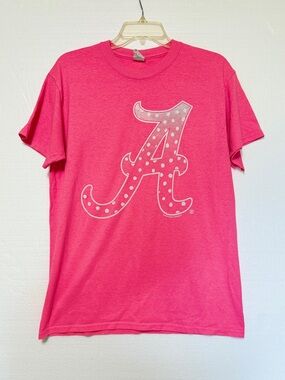 University of Alabama Logo Pink Bama Short Sleeve Tee Size Medium